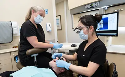 Patient at dental appointment